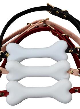 缚匠FuJong狗骨头口咬球项链口球情趣硅胶项圈女情侣约会小众饰品