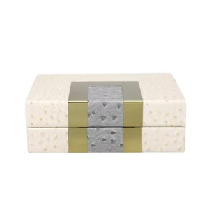 简约收纳盒摆件木质皮革整理盒样板间酒店家用化妆品首饰盒装饰品