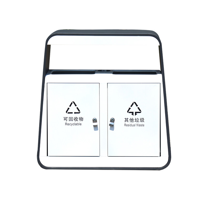 户外垃圾桶白色咖啡分类大垃圾箱