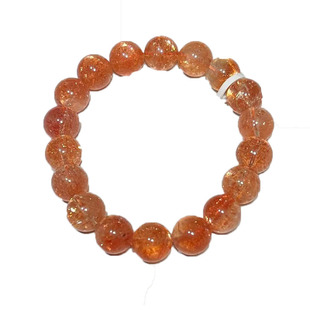 天然水晶金太阳石散珠手链吊坠项链金草莓晶日光太阳石手串