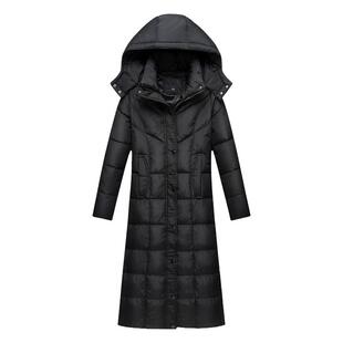 长款羽绒服女过膝加厚2026冬季新款超长大码外套时尚修身加长大衣