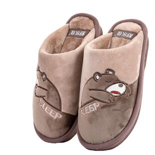 舒乐佳男生棉拖鞋冬季家居拖鞋女情侣保暖厚底防滑地板棉拖加厚拖