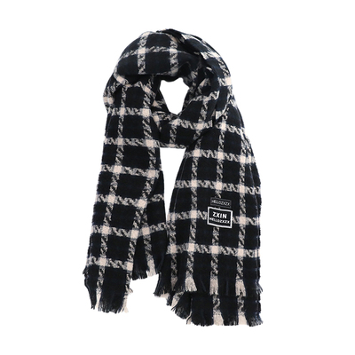 unclecm格子女围巾保暖