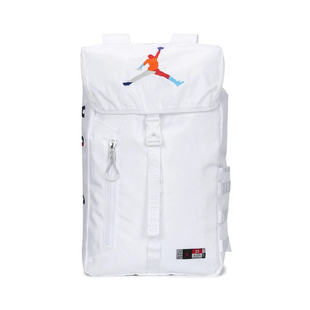 Jordan乔丹彩色飞人LOGO双肩包男女情侣运动学生书包JD2143027GS