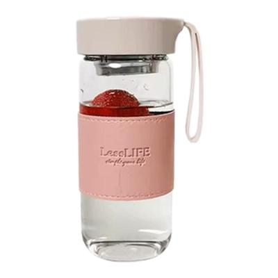 高颜值玻璃杯高硼硅耐热带茶隔杯子男2025新款网红单层泡茶水杯女