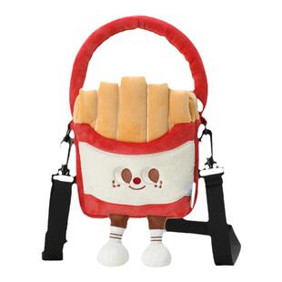 VANWALK面包屋 自制治愈食物公仔包女毛绒手提斜挎包日系通勤ins