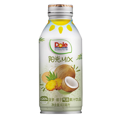 都乐气泡水400ml菠萝椰子西柚味
