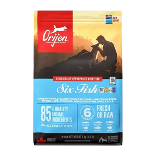 Orijen渴望六种鱼狗粮11.4kg无谷狗粮大中小成幼犬通用宠物天然粮