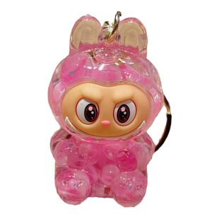 2025年新款拉布布流沙挂件便宜钥匙扣labubu公仔迷你书包包小玩偶