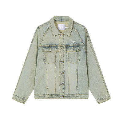 丹宁翻领牛仔夹克kreate秋冬