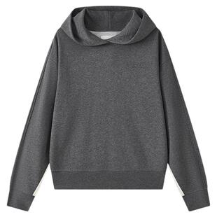 Marc O'Polo/MOP2026春季新款宽松简约拼条落肩连帽卫衣女装上衣