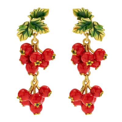 JuicyGrape山楂红色浆果耳钉