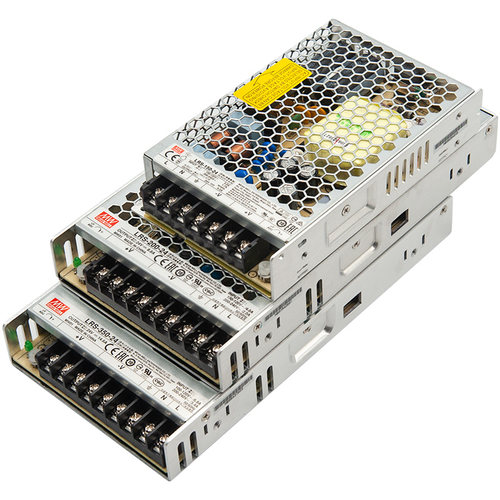 台湾明纬开关电源24v灯带变压器220V转12V5V伏LRS-100/350直流NES