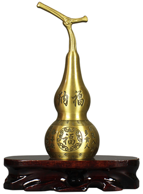 中式黄铜葫芦招财纳福摆件