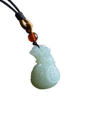 和田玉福袋项链女轻奢小众吊坠锁骨颈链高级档情侣简约男生日礼物