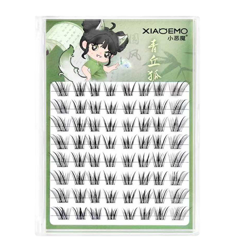 小恶魔假睫毛免胶狐系斜飞上睫毛