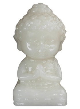 天然玉石宝宝佛摆件禅意家居装饰