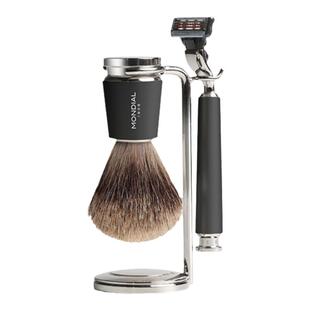 MONDIAL1908男士手动剃须刀剃须膏皂起泡刷镀铬架子三件套礼物