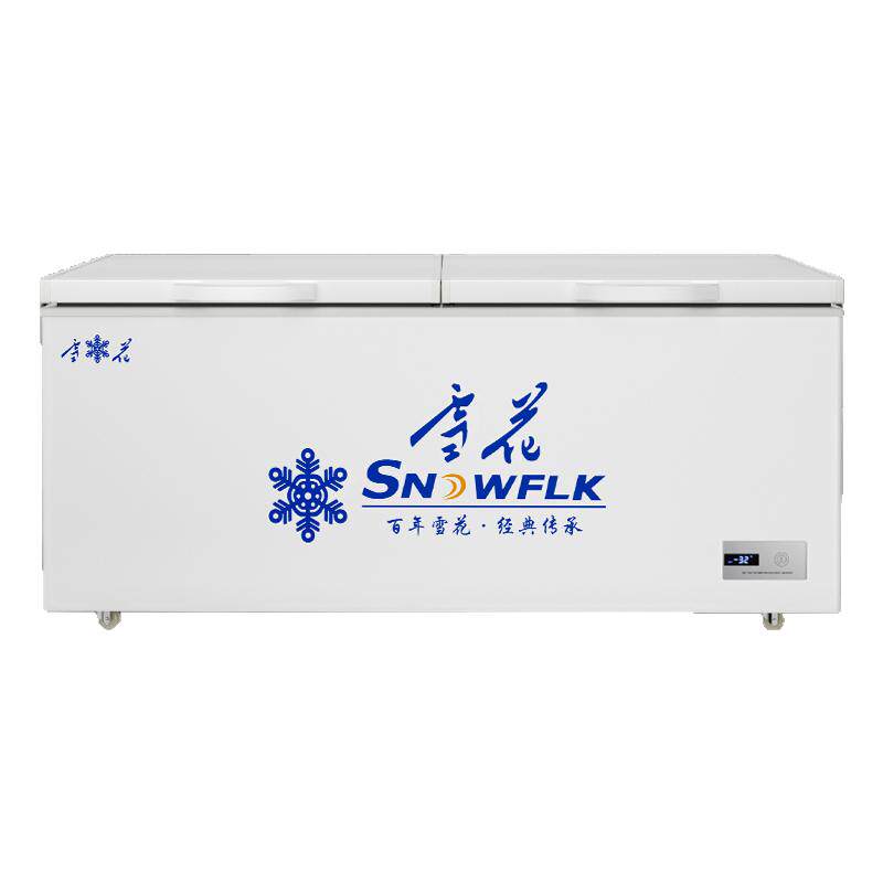 【热销】雪花卧式大冰柜商用双温