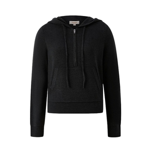 【49%绵羊毛】Eland衣恋毛衣女连帽拉链柔软长袖毛衫2025春季新款