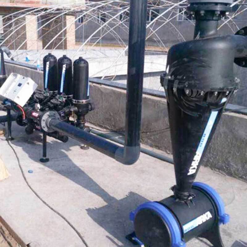 离心过滤器大棚灌溉河水过滤用塑料离心式砂石分离器小型尼龙
