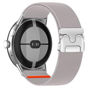 适用Google谷歌pixel watch4/3尼龙编织表带Pixel watch123降落伞扣腕带41回环磁吸表带45mm运动替换带可调节