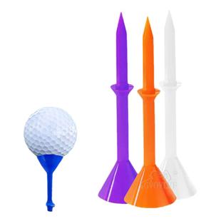 高尔夫球钉80mm开球T彩色塑料材质球座30支装杯型球托耐打球tee
