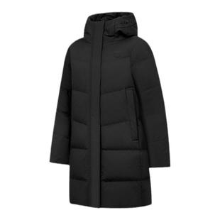 【加厚抗寒】乔丹长款羽绒服女款冬季保暖防风商场同款白色运动服