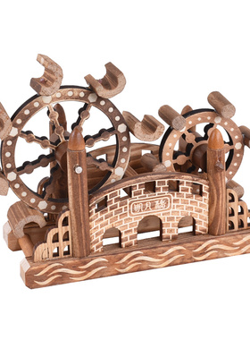 工艺品摆件桌面摆设竹木家居摆设玩具模型创意儿童礼物木制音乐盒