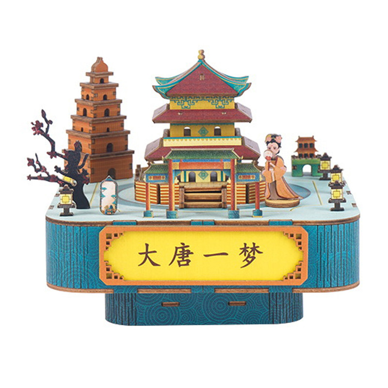 木制音乐手工DIY拼装八音盒