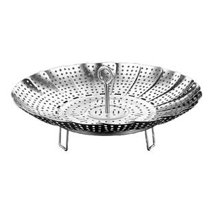 可折叠蒸架不锈钢折叠蒸笼盘加粗多功能蒸菜架家用隔水伸缩蒸屉