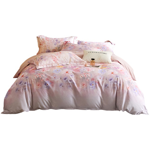 高端加厚100全棉四件套三4纯棉磨毛被套床单春秋冬季保暖床上用品