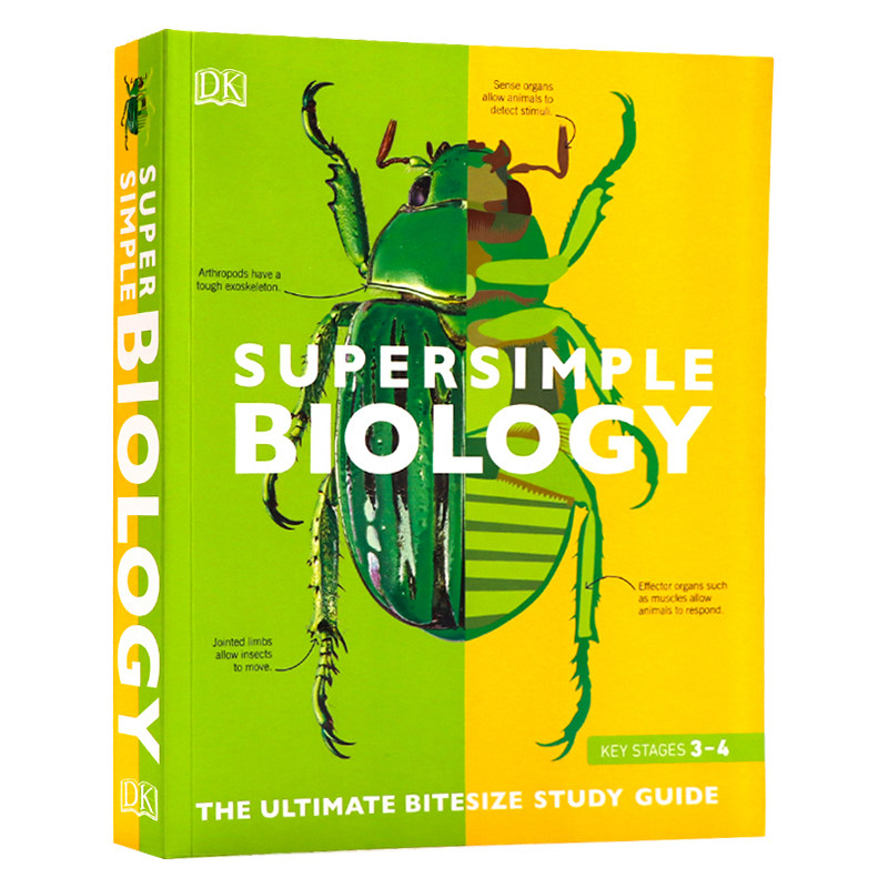 现货DK儿童生物学百科 英文原版 Super Simple Biology 生物学 动植物研究指南DK图解百科系列全彩插图儿童生物学启蒙认知科普百科