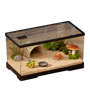 角蛙饲养箱超大空间透明亚克力蛇蜘蛛蜥蜴守宫生态造景爬宠饲养箱
