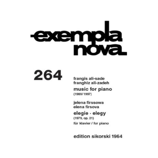 萨德 非尔索娃 悲歌 钢琴独奏 思考斯基原版乐谱书 Ali-Sade Firssowa Music and Elegy for Piano SIK1964