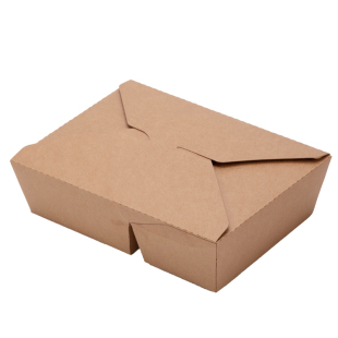 一次性加厚牛皮纸分格打包盒韩式炸鸡薯条小吃炒饭食品级外卖餐盒