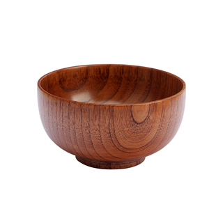 日式酸枣木碗儿童吃饭小号碗筷勺子三件套复古餐具米饭喝汤碗木质