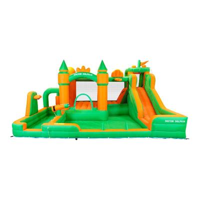 博士豚喷水充气城堡蹦蹦床滑滑梯