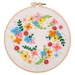 刺绣diy手工材料包花卉花束捧花自绣绣花欧式立体法绣苏绣绣品