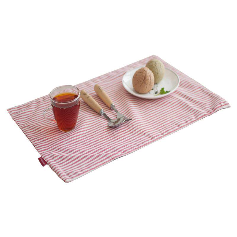 缝物语自然主义棉麻条纹格子餐布
