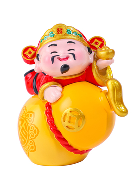 树脂可爱卡通财神小摆件