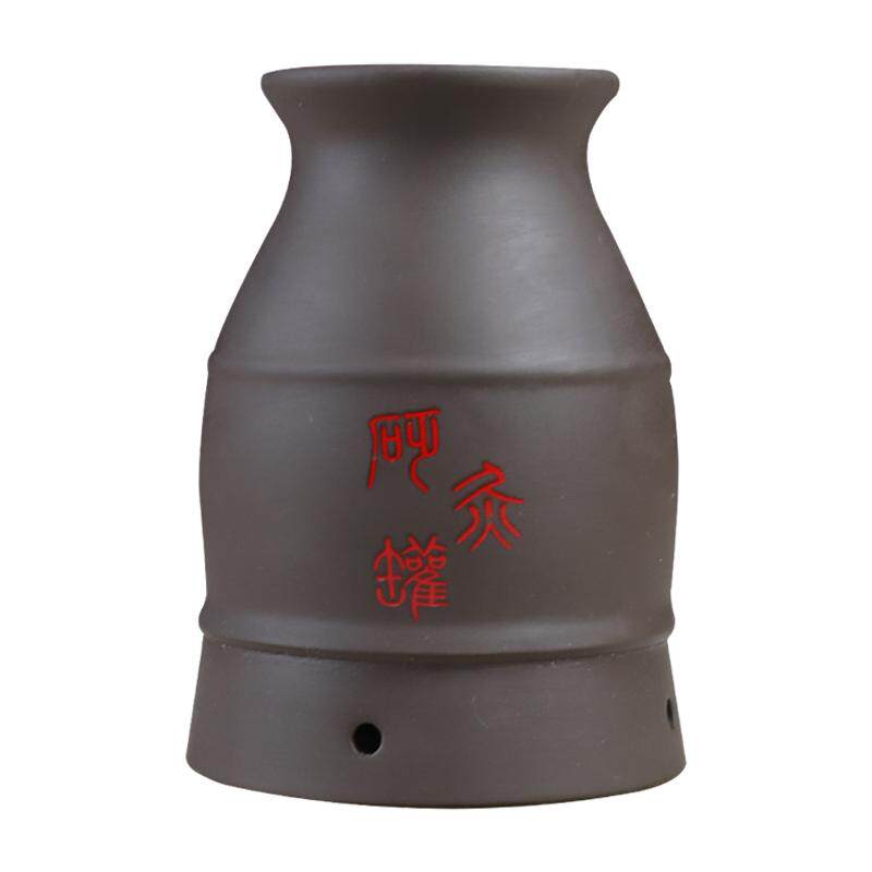 砭石艾灸罐刮痧杯双层紫砂砭灸罐一体杯家用随身灸艾灸工具美容院