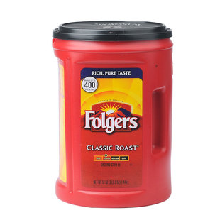 新货包邮美国Folgers福爵香醇咖啡冲饮浓香中度烘焙纯咖啡粉1210g