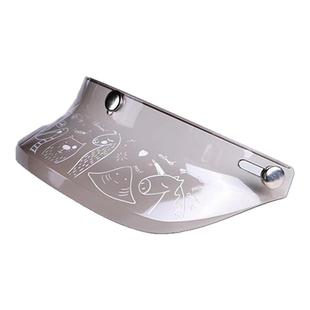 头盔帽檐摩托车头盔帽沿半盔可爱网红遮阳防晒四分之三盔复古配件