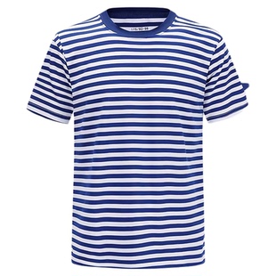 短袖海魂衫套装男夏体能训练服速干透气军迷户外作训服女蓝白t恤