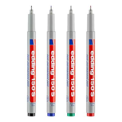 德国edding150S水性记号笔可擦分装标记画线耐磨易清洗AOI标记笔PCB打点胶片笔