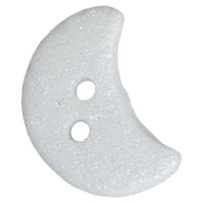 白底细闪月亮造型纽扣