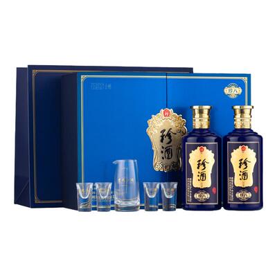 【礼盒装】贵州珍酒珍八53度纯粮酱香型送礼白酒500ml*2瓶