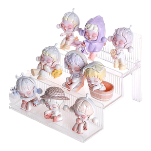 盲盒收纳阶梯展示架亚克力泡泡马特手办置物架透明摆件立牌陈列架