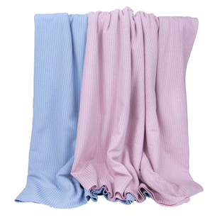 莫代尔坑条布料薄纯色人造棉针织弹力棉绸仿真丝冰丝睡衣t恤面料